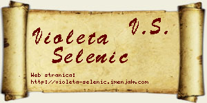 Violeta Selenić vizit kartica